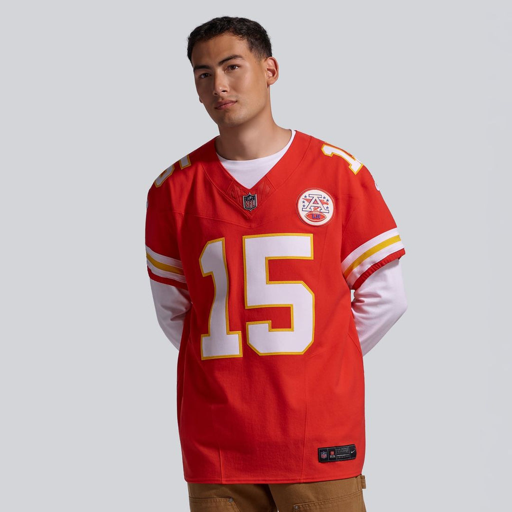 Kansas City Chiefs Patrick Mahomes Red Team Vapor F.U.S.E. Elite Jersey product image 2, provided for visual reference and