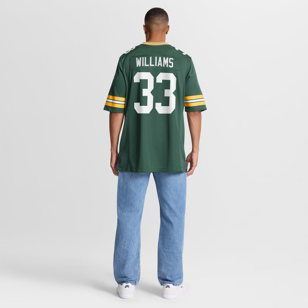 Green Bay Packers Evan Williams Green Game Jersey product image 8, provided for visual reference and product detail review