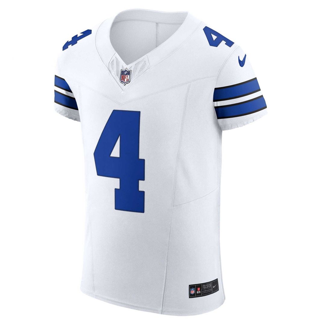 Dallas Cowboys Dak Prescott White Vapor F.U.S.E. Elite Jersey product image 6, provided for visual reference and product