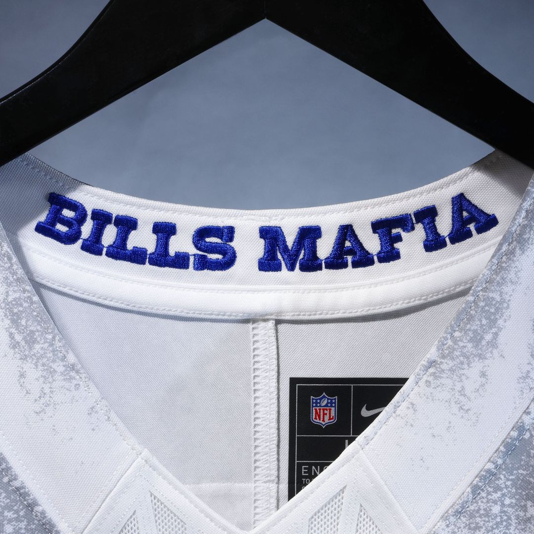 Buffalo Bills Keon Coleman White Rivalries Collection Stitched Limited Jersey product image 4, provided for visual reference