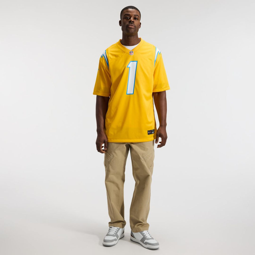 Los Angeles Chargers Quentin Johnston Gold Alternate Charger Power Game Player Jersey product image 4, provided for visual