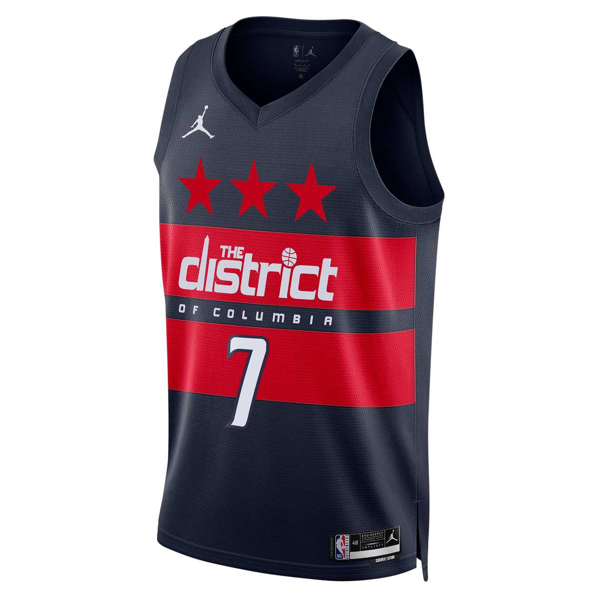 Bub Carrington Washington Wizards Statement Edition Swingman Jersey - Navy - Mens product image 3, provided for visual