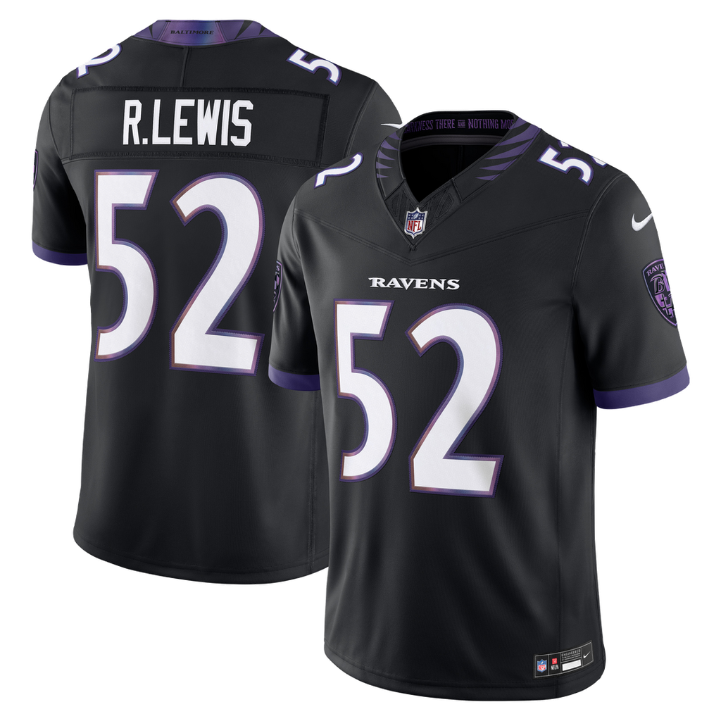 Baltimore Ravens Ray Lewis Black Alternate Vapor F.U.S.E. Stitched Retired Player Limited Jersey product image 1, provided