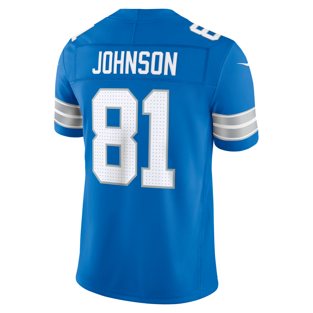 Detroit Lions Calvin Johnson Blue Vapor F.U.S.E. Stitched Retired Limited Jersey product image 3, provided for visual