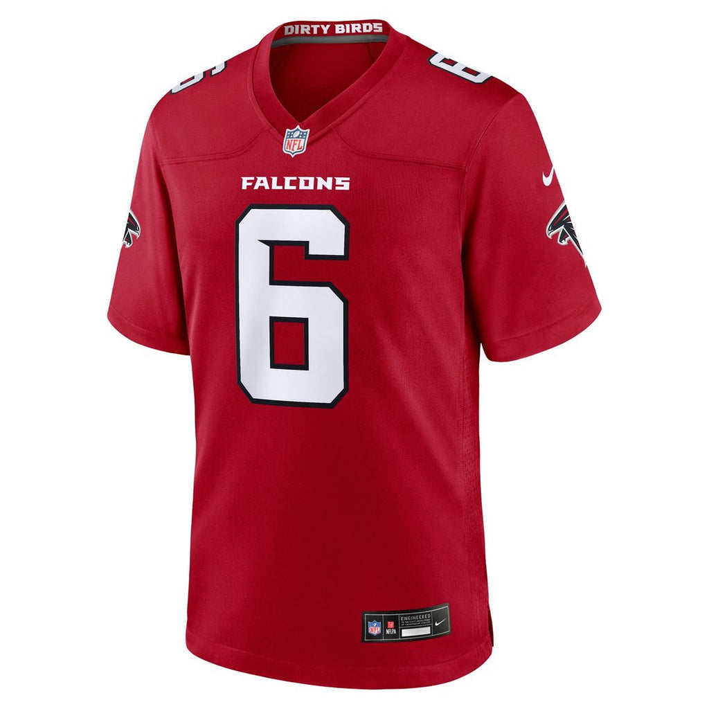 Atlanta Falcons Nick Folk Red Team Game Jersey product image 2, provided for visual reference and product detail review