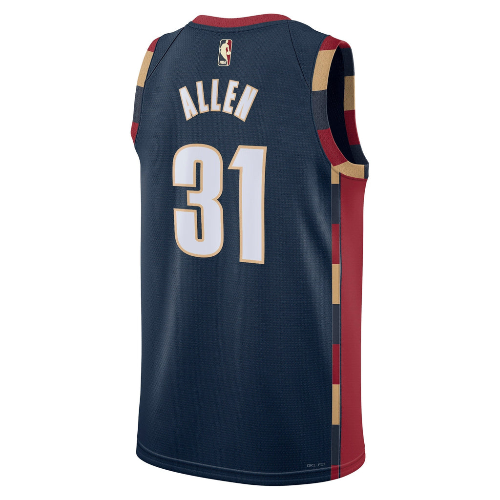 Jarrett Allen Cleveland Cavaliers Classic Edition Jersey - Navy - Unisex product image 4, provided for visual reference and