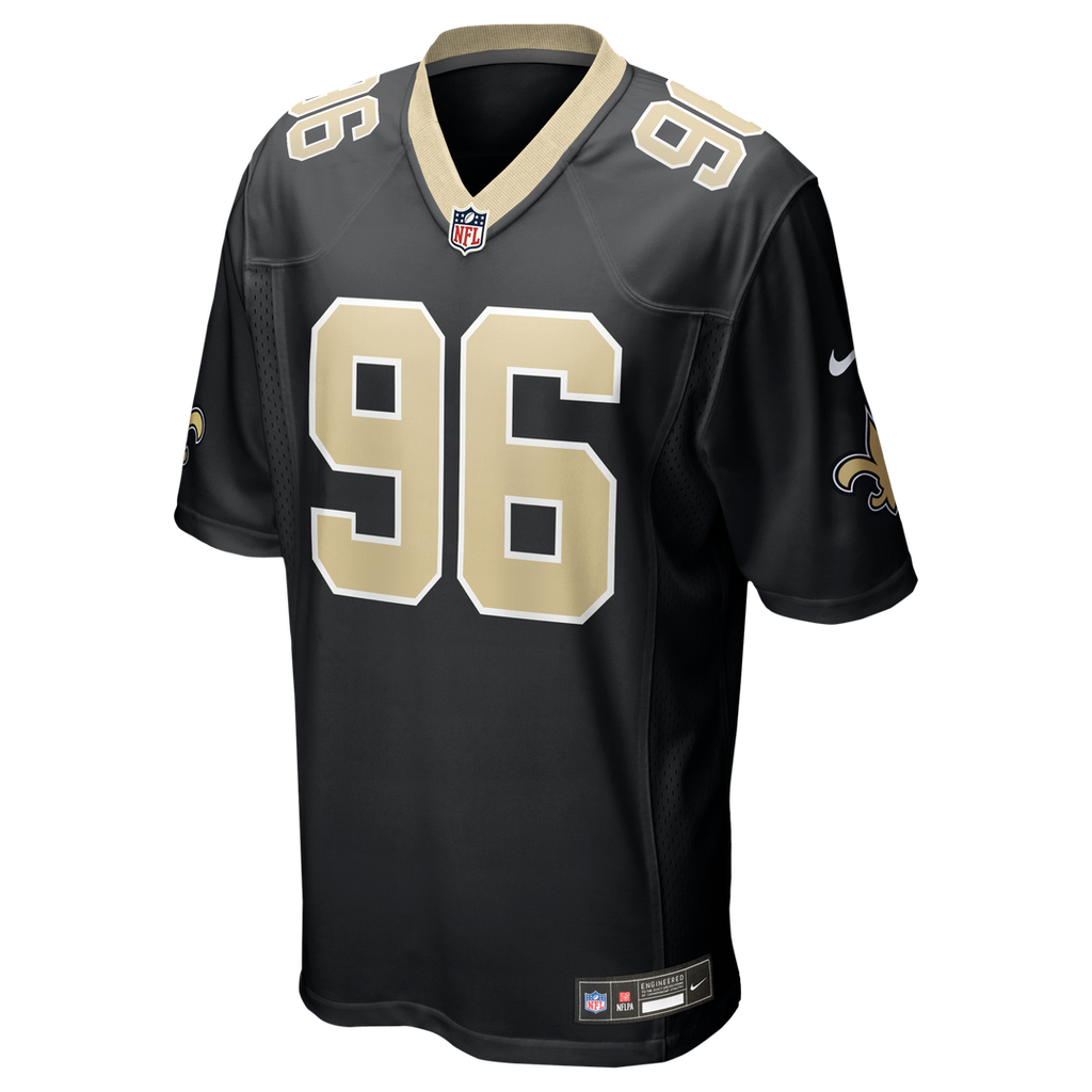 New Orleans Saints Carl Granderson Black Game Jersey product image 2, provided for visual reference and product detail review