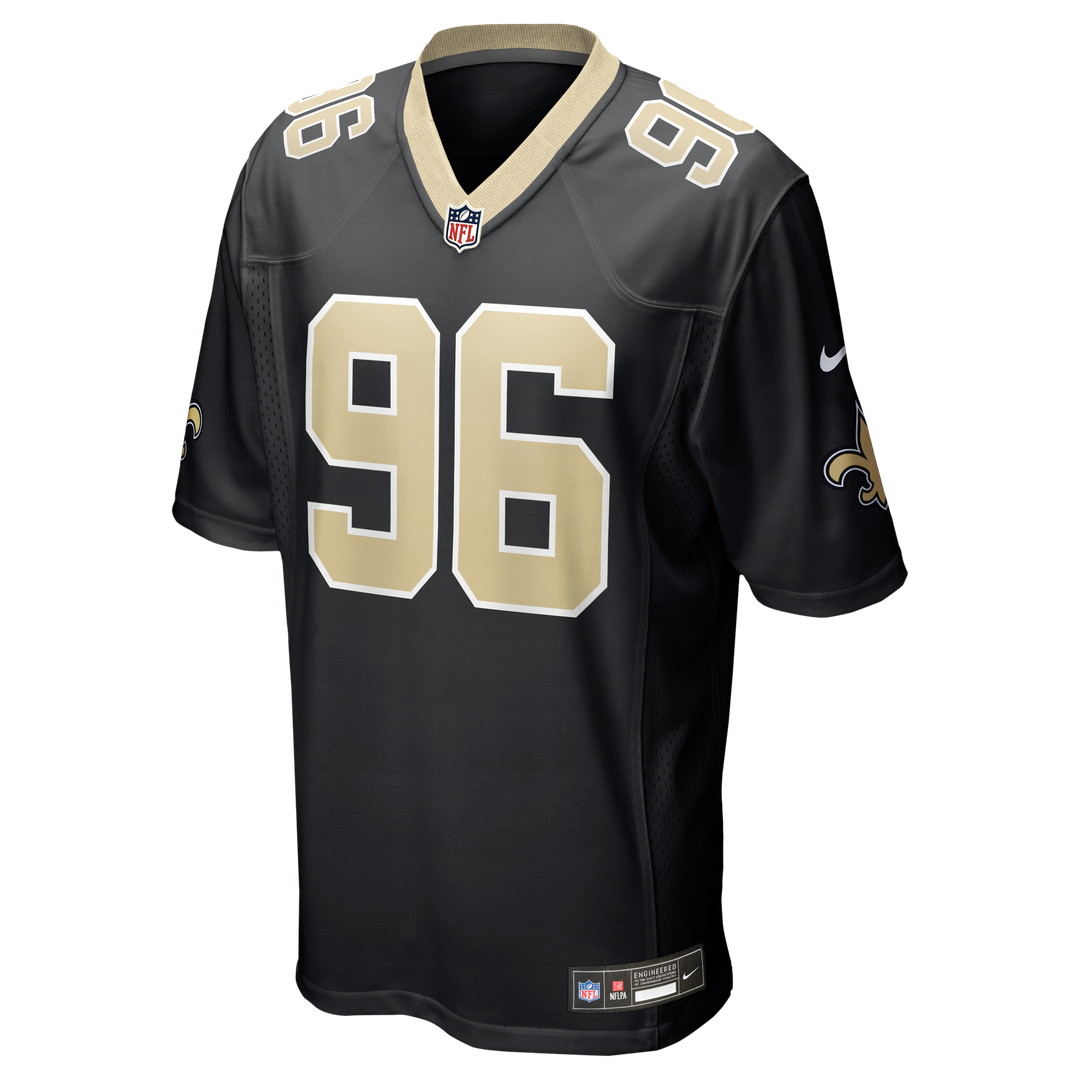New Orleans Saints Carl Granderson Black Game Jersey product image 2, provided for visual reference and product detail review