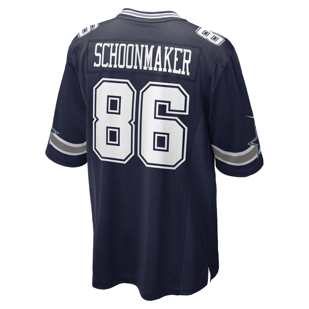 Dallas Cowboys Luke Schoonmaker Navy Team Game Jersey product image 3, provided for visual reference and product detail