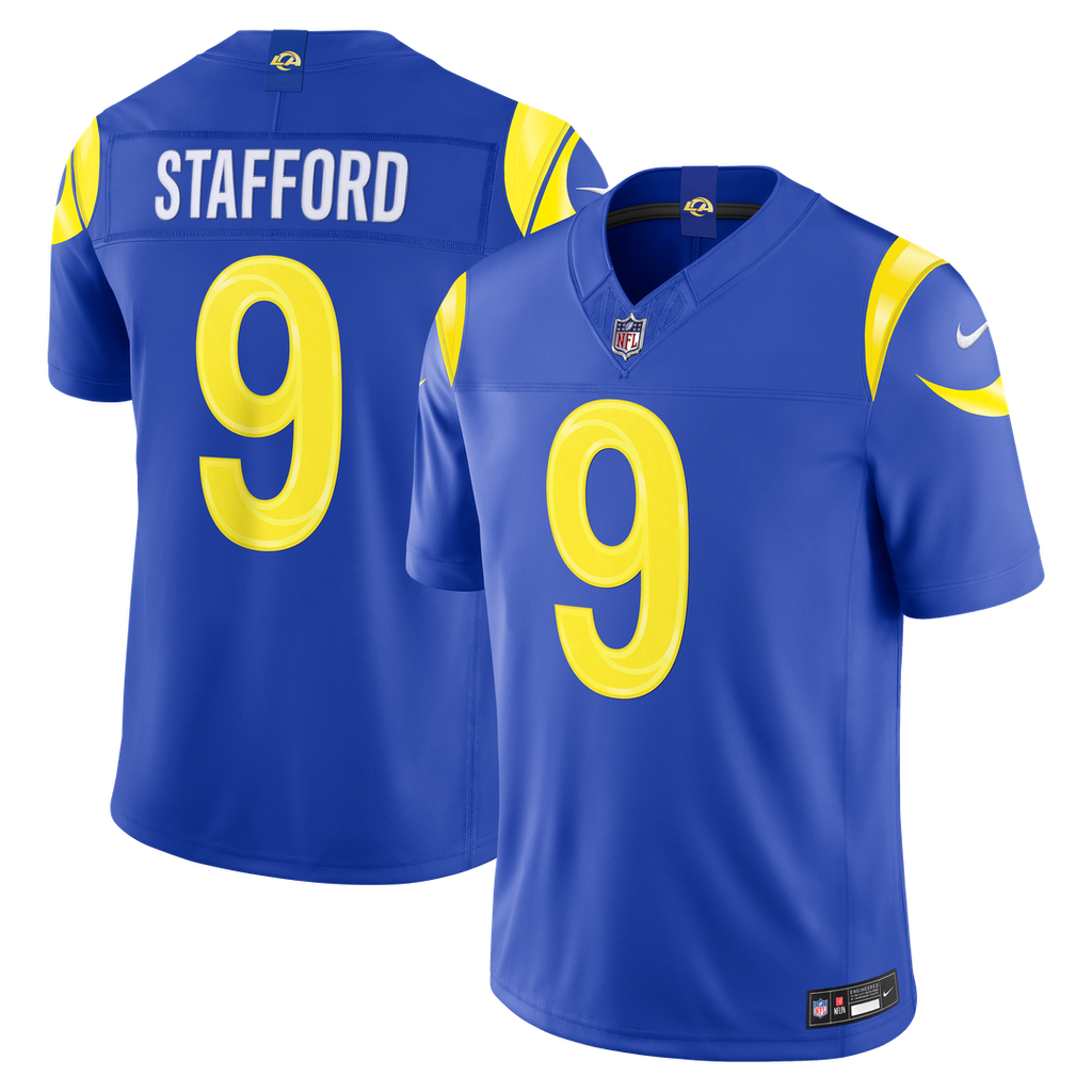 Los Angeles Rams Matthew Stafford Royal Team Vapor F.U.S.E. Stitched Limited Jersey product image 1, provided for visual