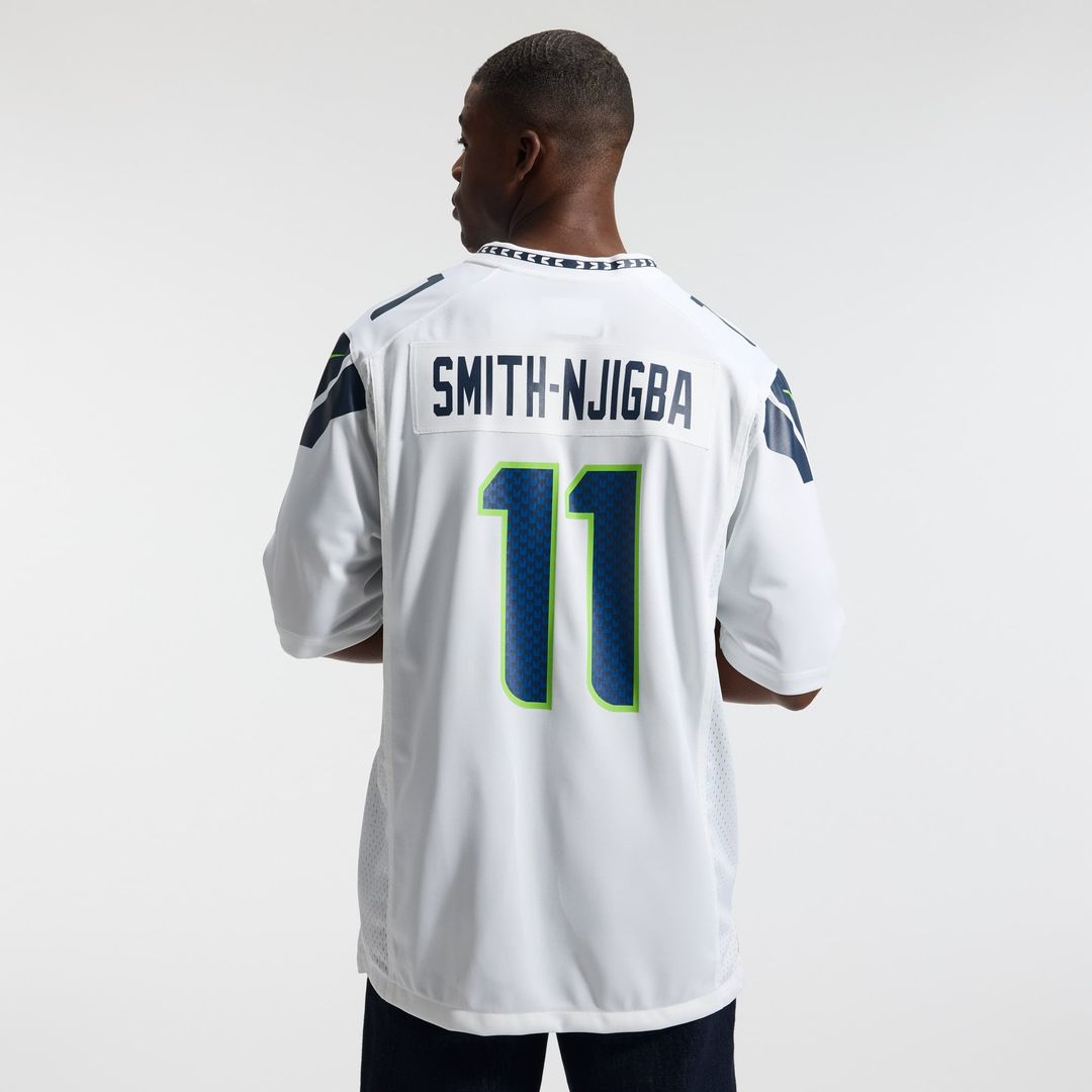 Seattle Seahawks Jaxon Smith-Njigba White Game Jersey product image 3, provided for visual reference and product detail