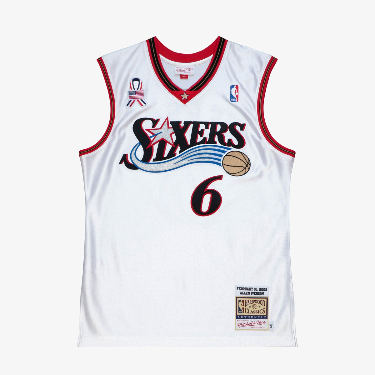Allen Iverson Philadelphia 76ers 2002 All-Star East Authentic Jersey - White product image 3, provided for visual reference