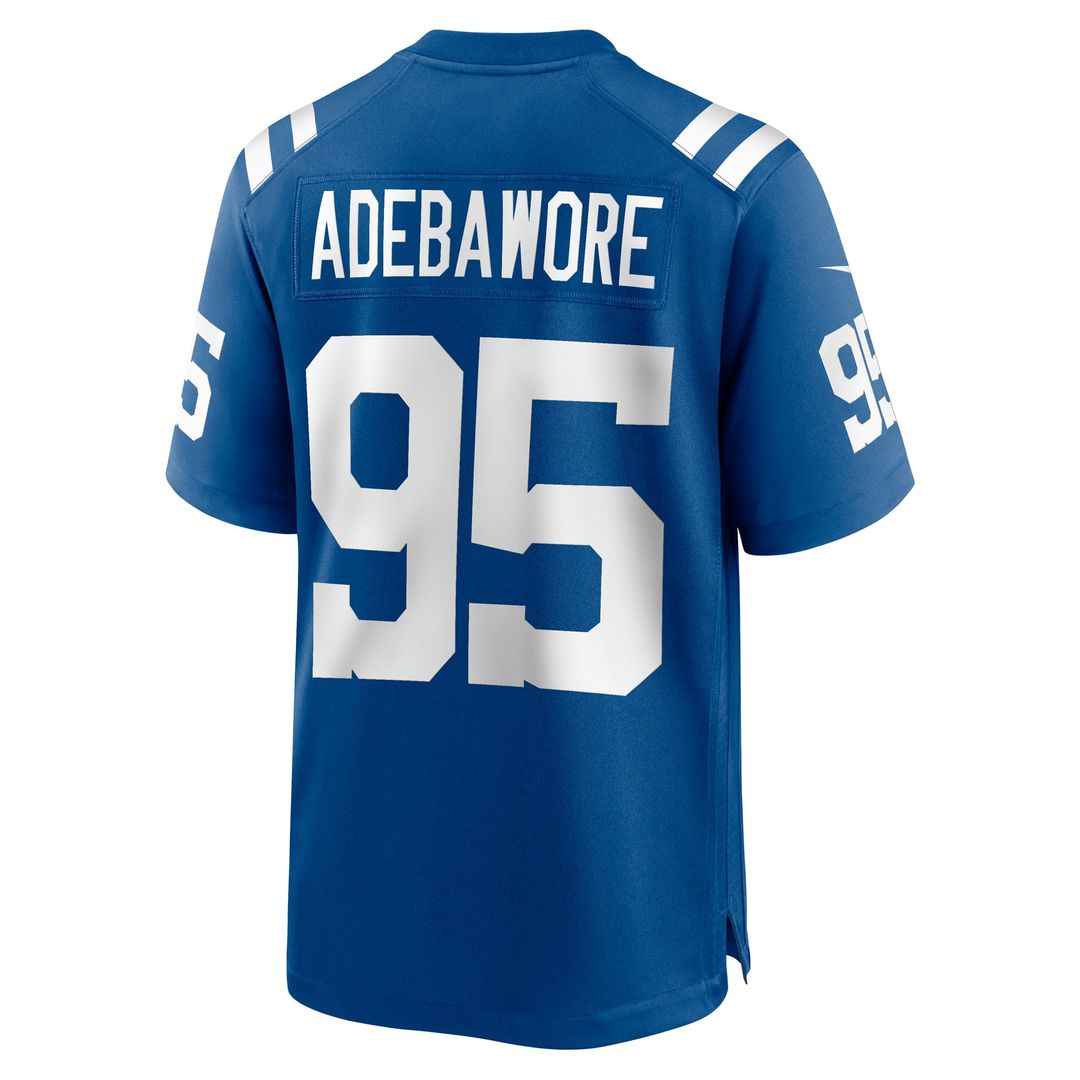 Indianapolis Colts Adetomiwa Adebawore Royal Team Game Jersey product image 3, provided for visual reference and product