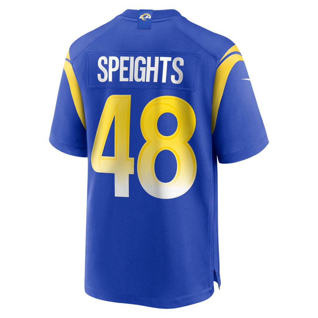 Los Angeles Rams Omar Speights Royal Game Jersey product image 3, provided for visual reference and product detail review
