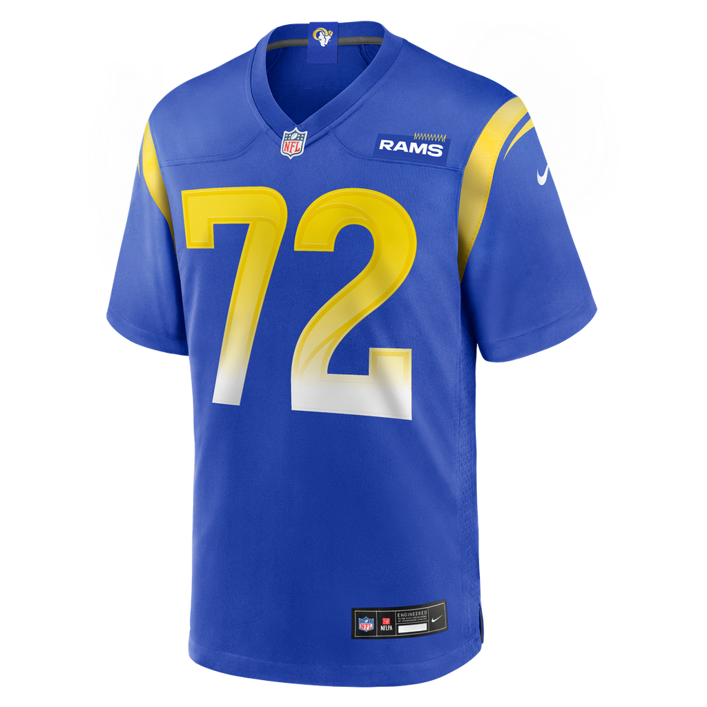 Los Angeles Rams D.J. Humphries Royal Team Game Jersey product image 2, provided for visual reference and product detail