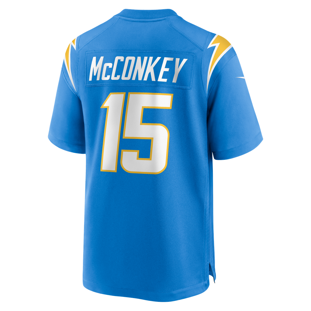 Los Angeles Chargers Ladd McConkey Powder Blue Player Game Jersey product image 11, provided for visual reference and