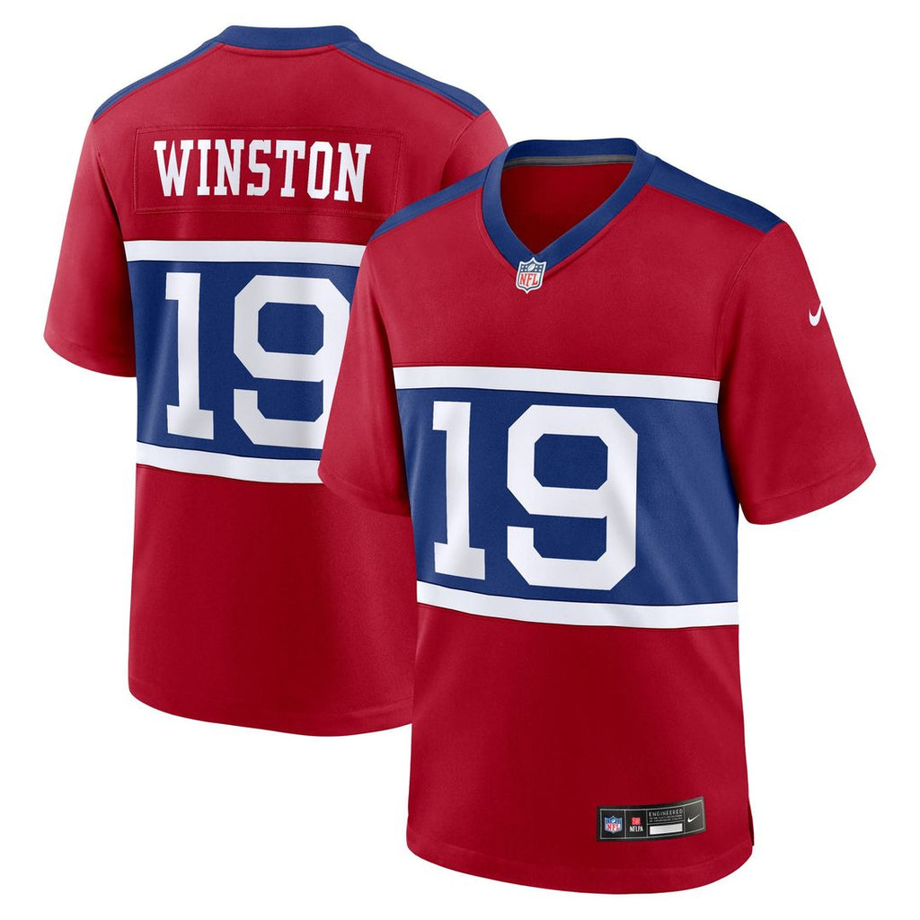 New York Giants Jameis Winston Century Red Alternate Game Jersey product image 1, provided for visual reference and product