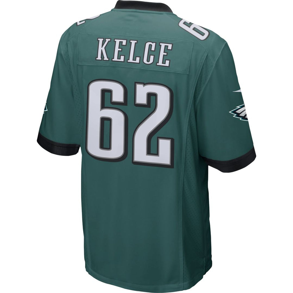 Philadelphia Eagles Jason Kelce Midnight Green Game Jersey product image 3, provided for visual reference and product detail