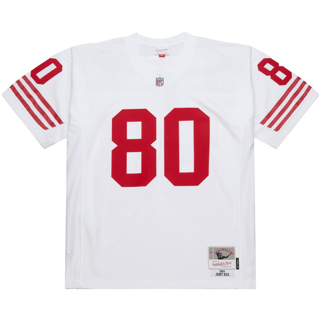 San Francisco 49ers Jerry Rice White 1994 Legacy Replica Jersey product image 2, provided for visual reference and product