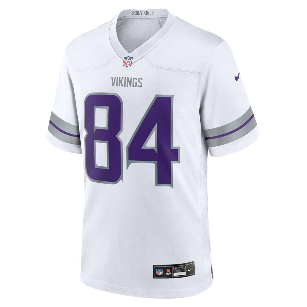 Minnesota Vikings Randy Moss White Alternate Retired Player Game Jersey product image 2, provided for visual reference and