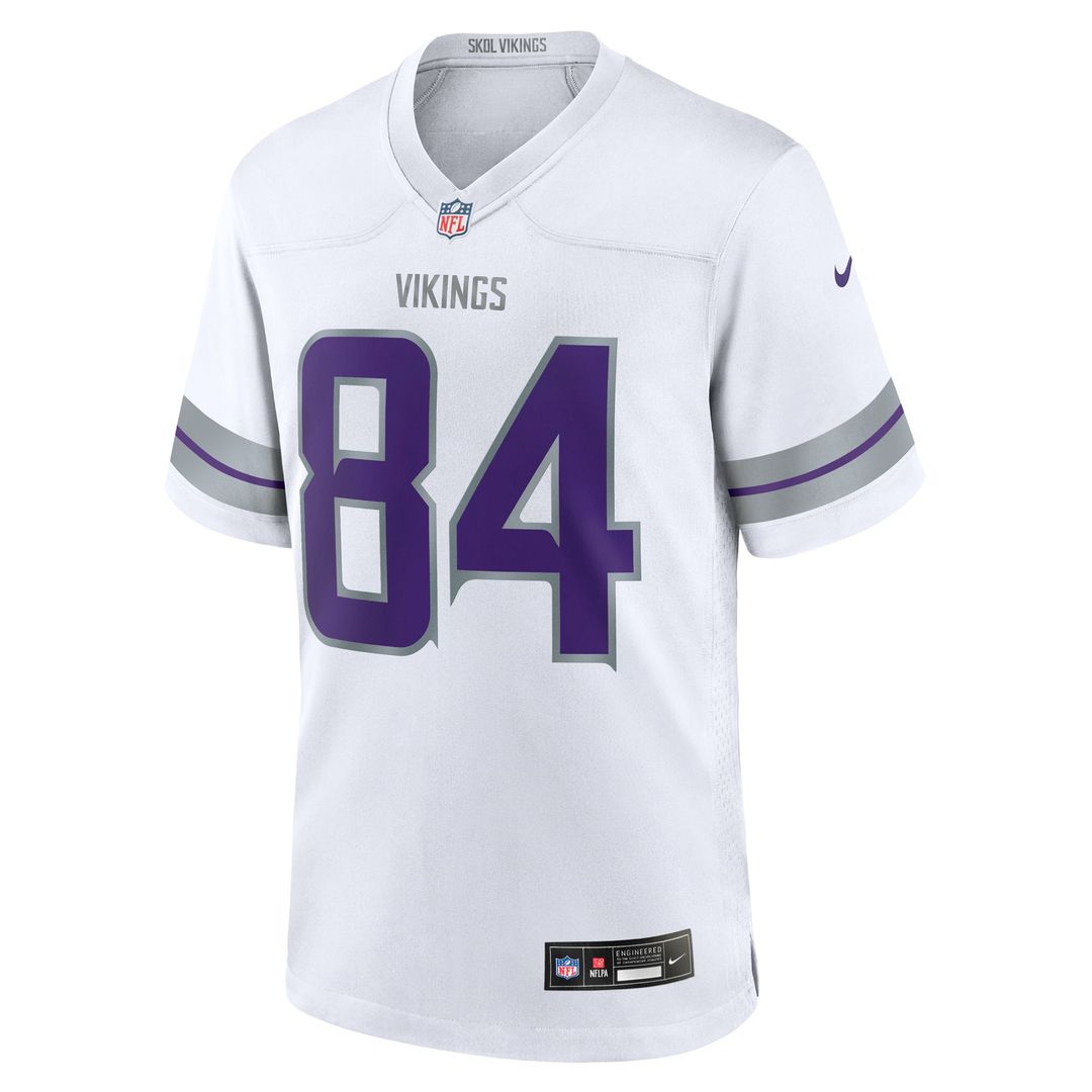 Minnesota Vikings Randy Moss White Alternate Retired Player Game Jersey product image 2, provided for visual reference and