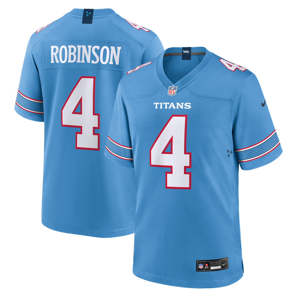 Tennessee Titans Wan'Dale Robinson White Game Jersey product image 13, provided for visual reference and product detail