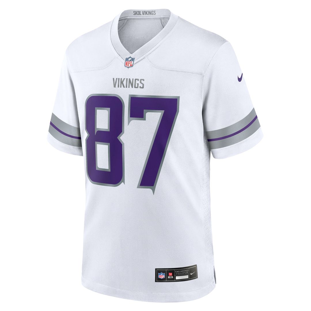 Minnesota Vikings T.J. Hockenson White Alternate Game Player Jersey product image 2, provided for visual reference and