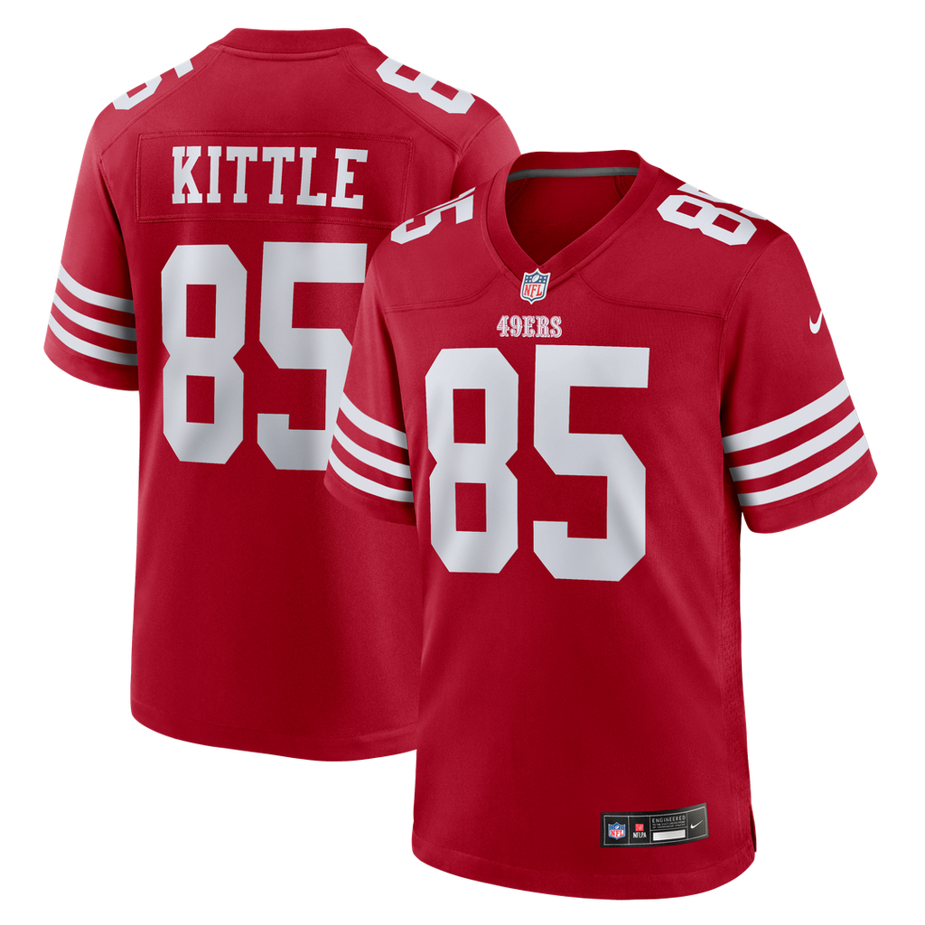 San Francisco 49ers George Kittle White Player Game Jersey product image 7, provided for visual reference and product detail