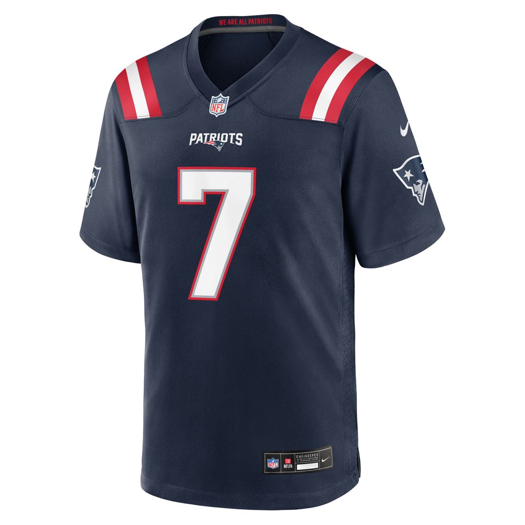 New England Patriots Carlton Davis Navy Team Game Jersey product image 4, provided for visual reference and product detail