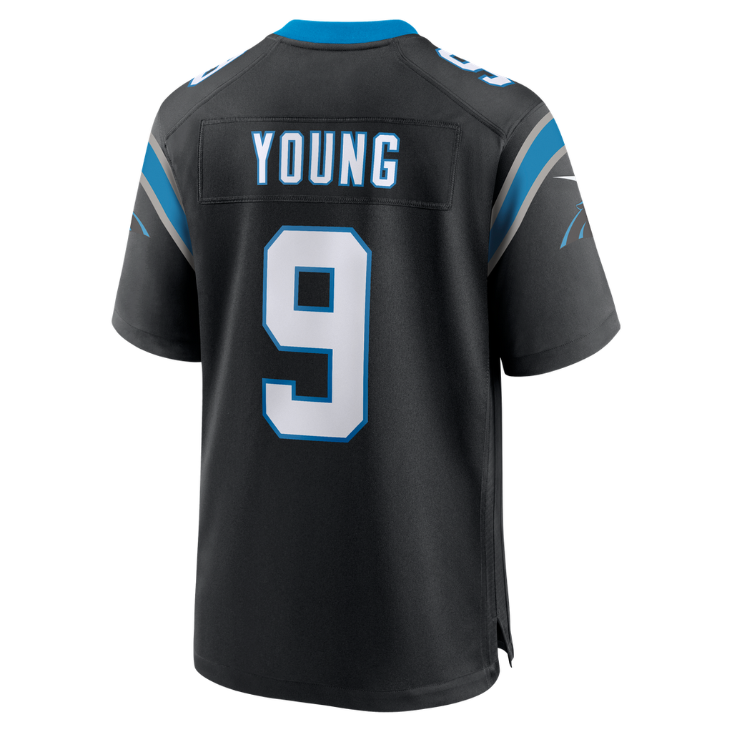 Carolina Panthers Bryce Young Black Team Game Jersey product image 7, provided for visual reference and product detail review