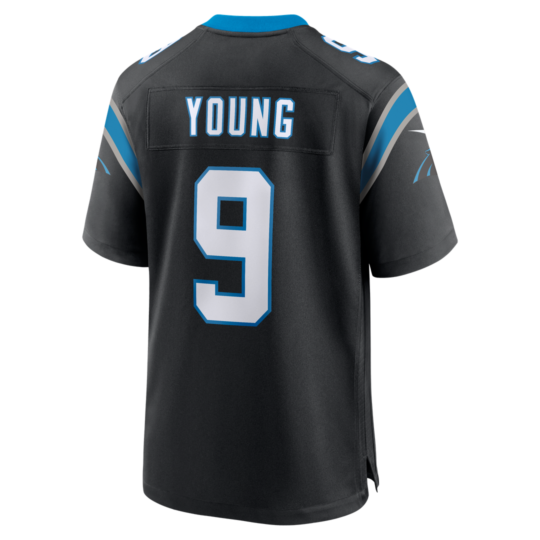 Carolina Panthers Bryce Young Black Team Game Jersey product image 7, provided for visual reference and product detail review