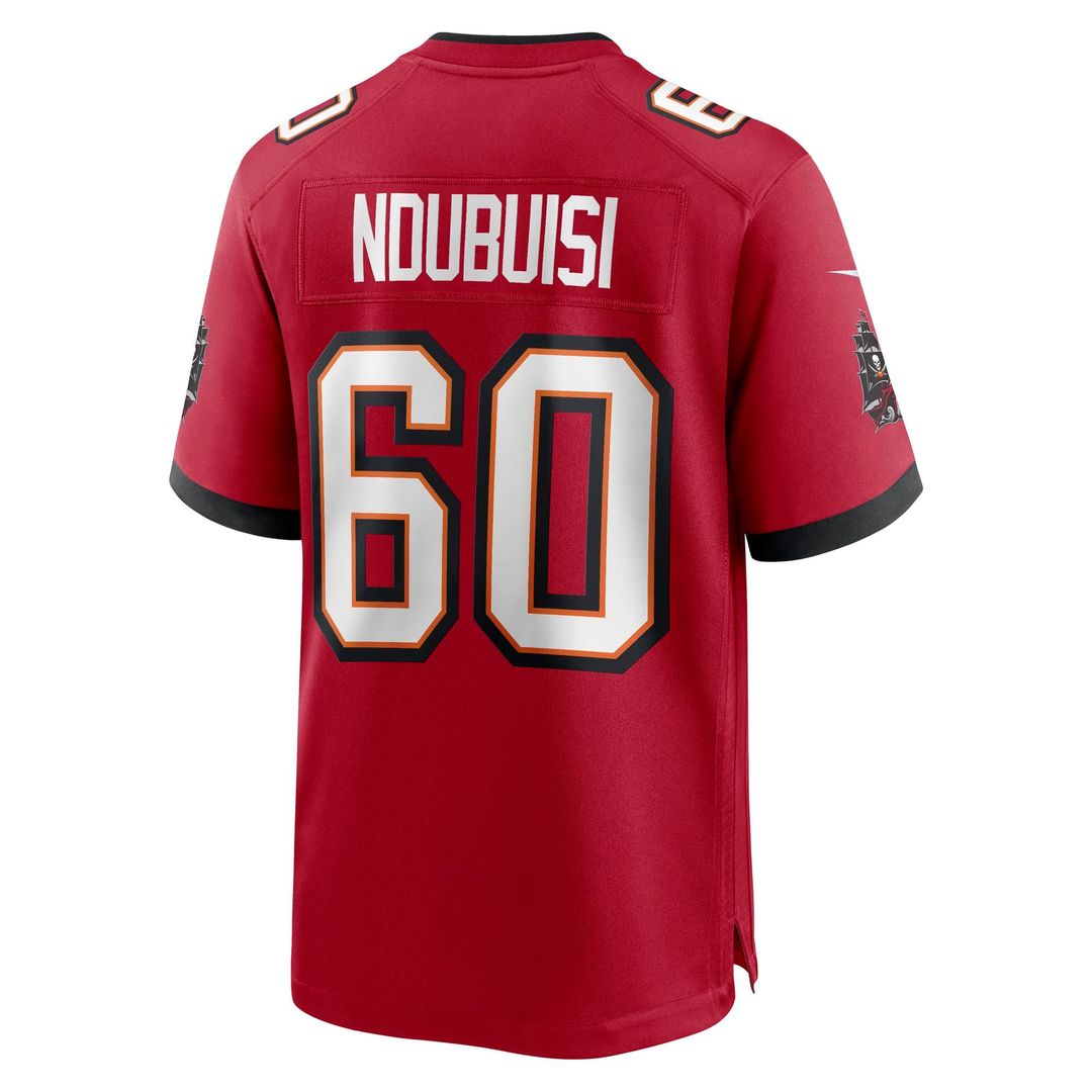 Tampa Bay Buccaneers Haggai Ndubuisi Red Team Game Jersey product image 5, provided for visual reference and product detail