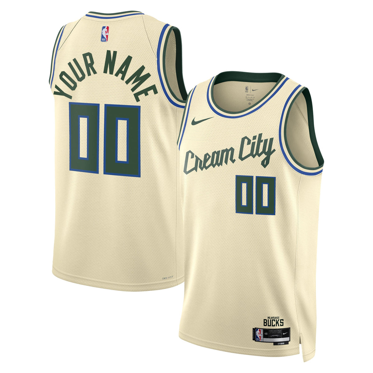 Milwaukee Bucks 2025/26 City Edition Swingman Basketball Jersey - Custom - Unisex product image 1, provided for visual
