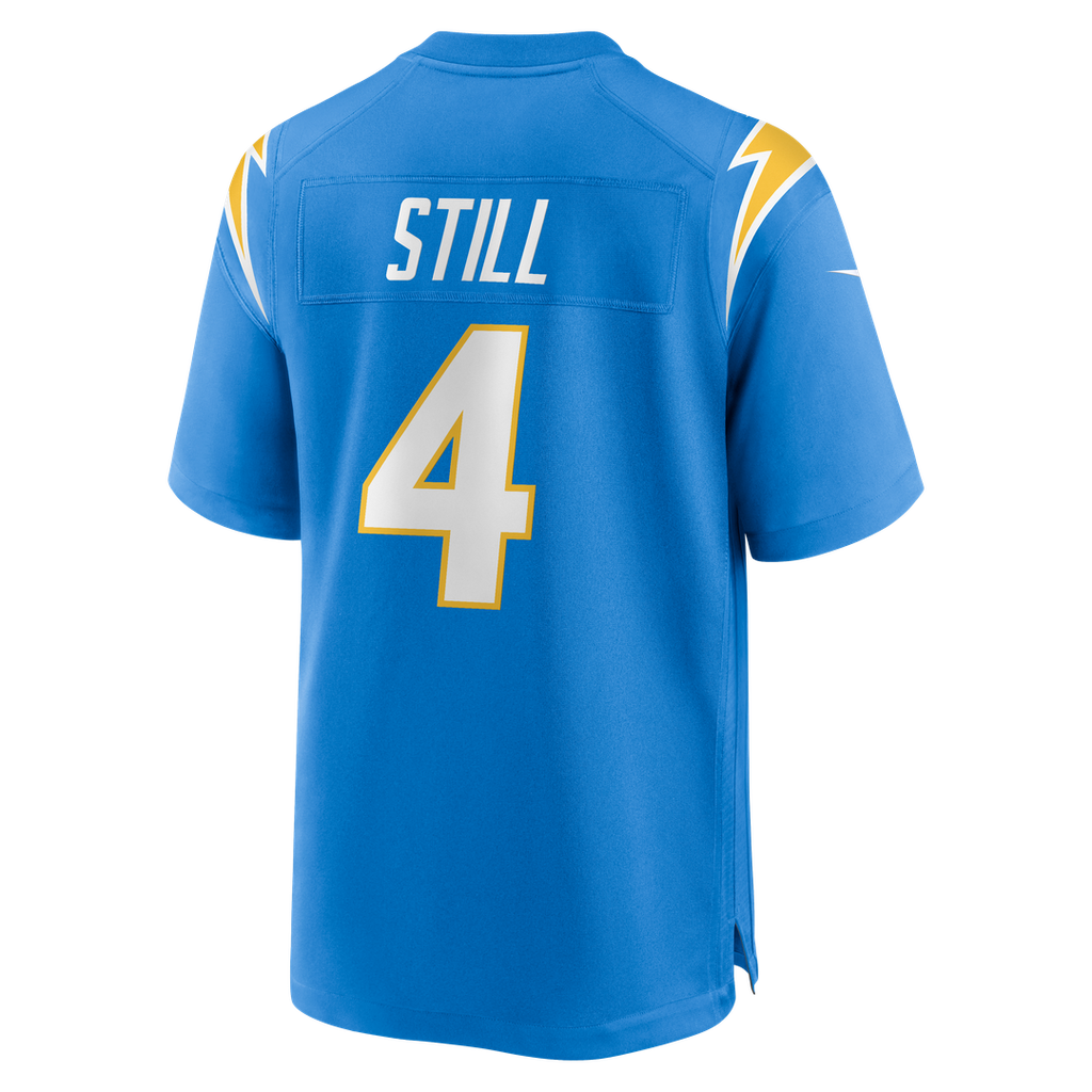Los Angeles Chargers Tarheeb Still Powder Blue Team Game Jersey product image 3, provided for visual reference and product