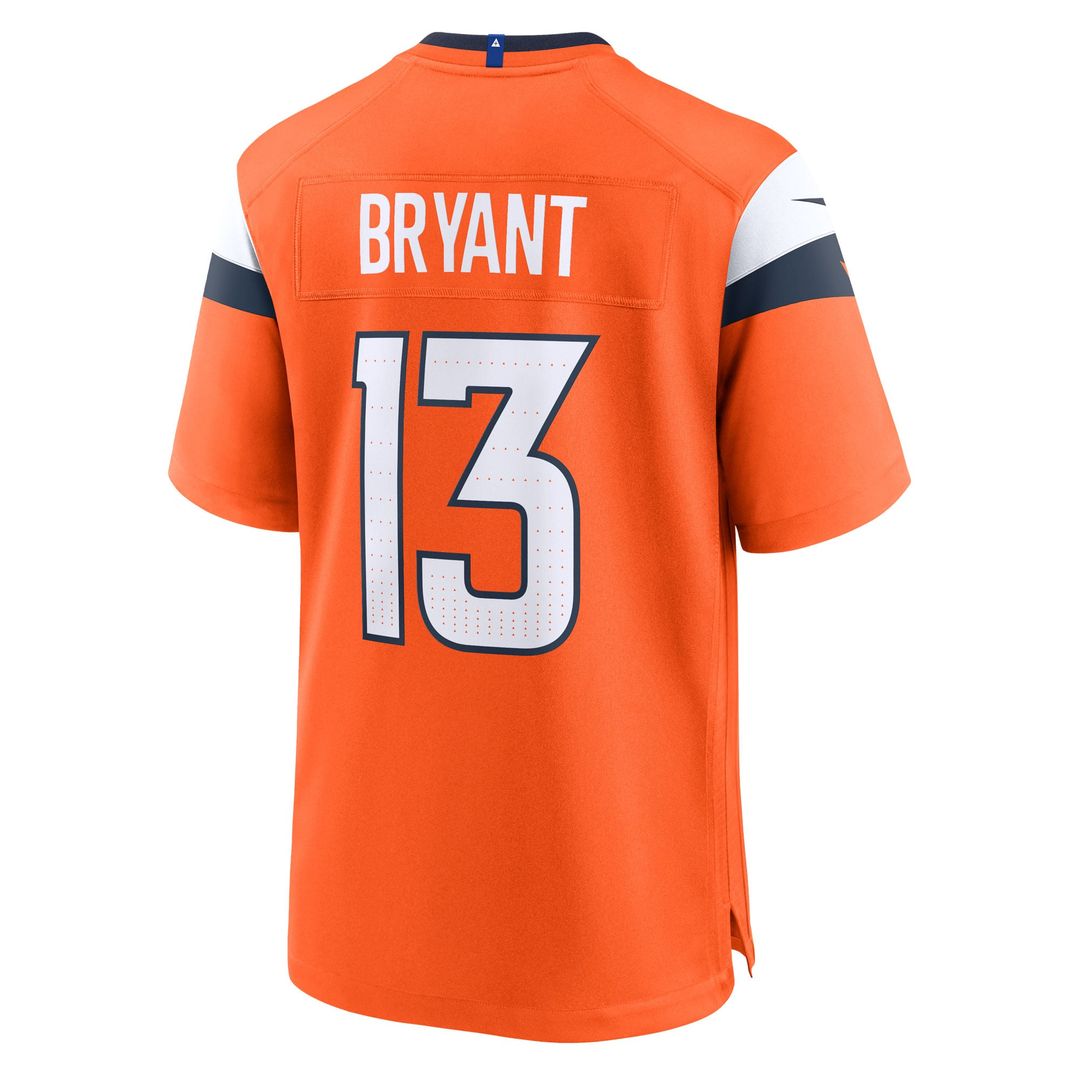 Denver Broncos Pat Bryant Orange Team Game Jersey product image 3, provided for visual reference and product detail review