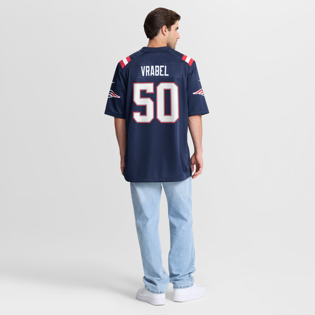 New England Patriots Mike Vrabel White Retired Player Game Jersey product image 14, provided for visual reference and