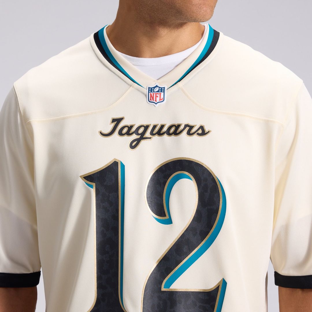 Jacksonville Jaguars Travis Hunter Natural 2026 Rivalries Collection Game Jersey product image 8, provided for visual