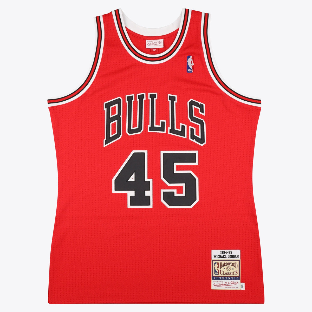 Chicago Bulls Michael 1994 - 95 Road 45 Authentic Basketball Jersey By - Red product image 1, provided for visual reference