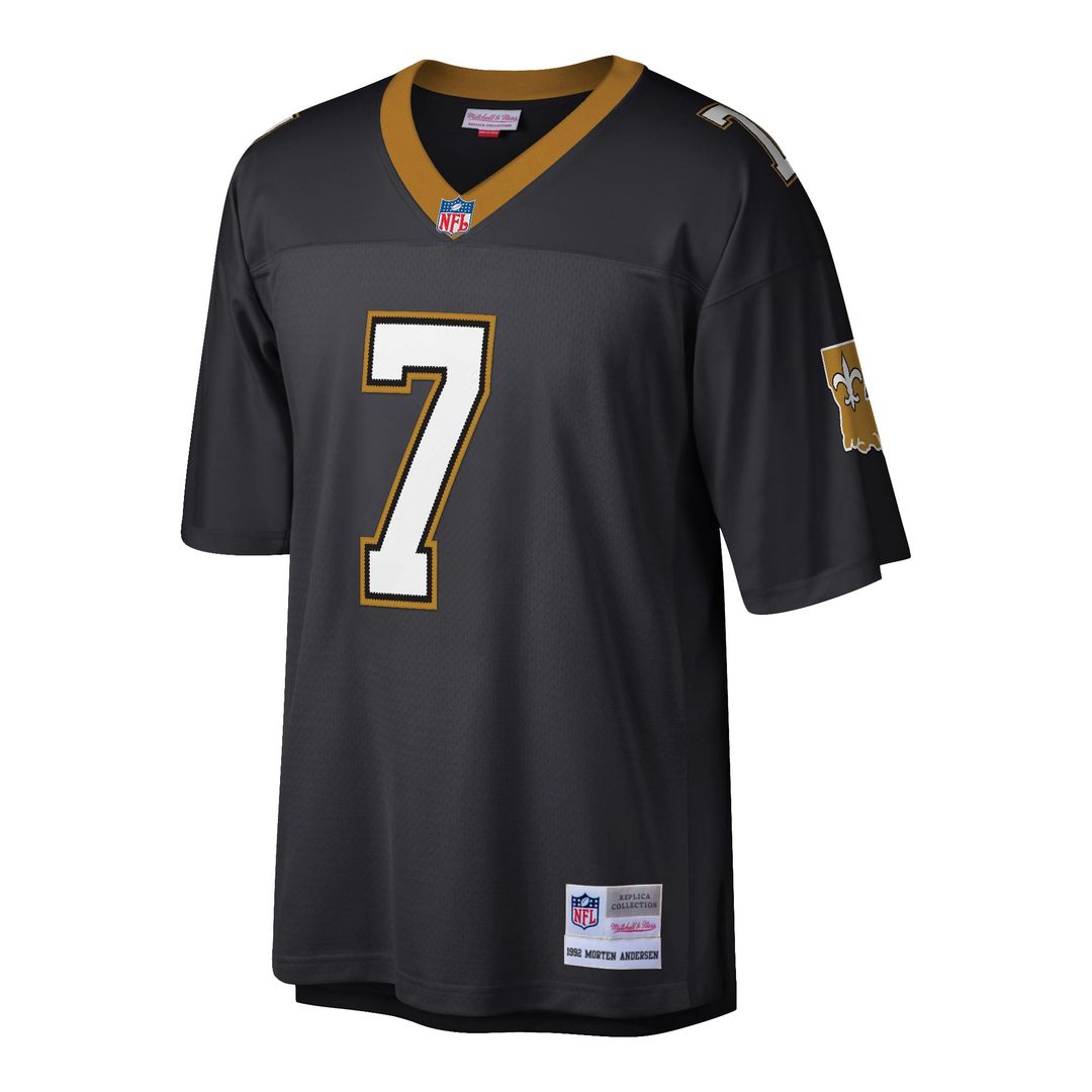 New Orleans Saints Morten Andersen Black Retired Player Legacy Replica Jersey product image 2, provided for visual reference