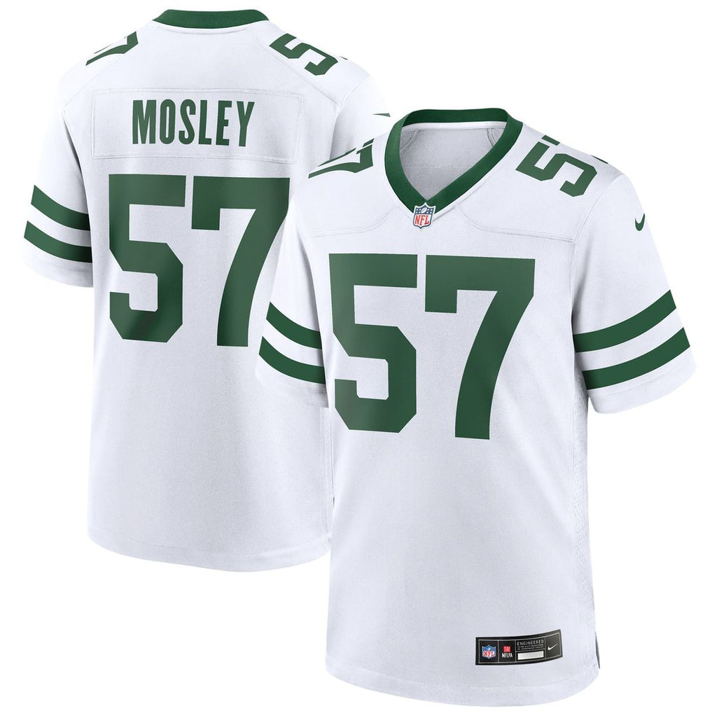 New York Jets C.J. Mosley Legacy White Game Jersey product image 4, provided for visual reference and product detail review
