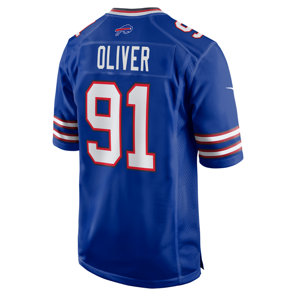 Buffalo Bills Ed Oliver Royal Team Game Player Jersey product image 3, provided for visual reference and product detail