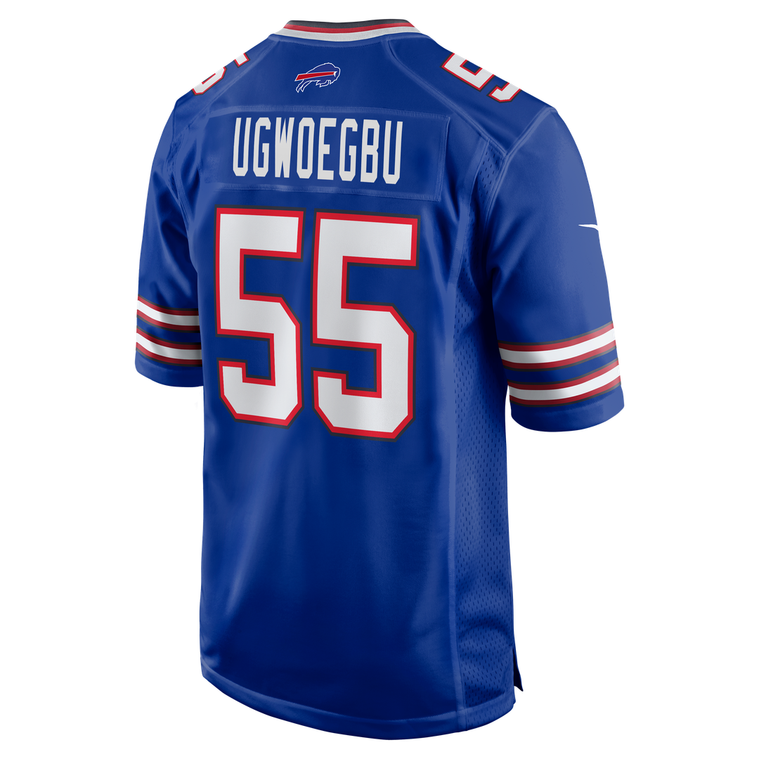 Buffalo Bills David Ugwoegbu Royal Game Jersey product image 3, provided for visual reference and product detail review