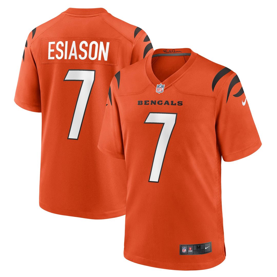 Cincinnati Bengals Boomer Esiason Orange Retired Player Alternate Game Jersey product image 7, provided for visual reference