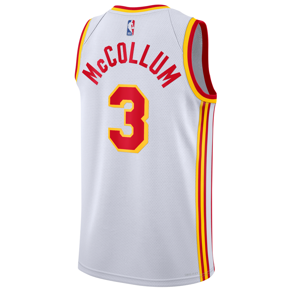 CJ McCollum Atlanta Hawks Association Edition Swingman Jersey - White - Youth product image 4, provided for visual reference
