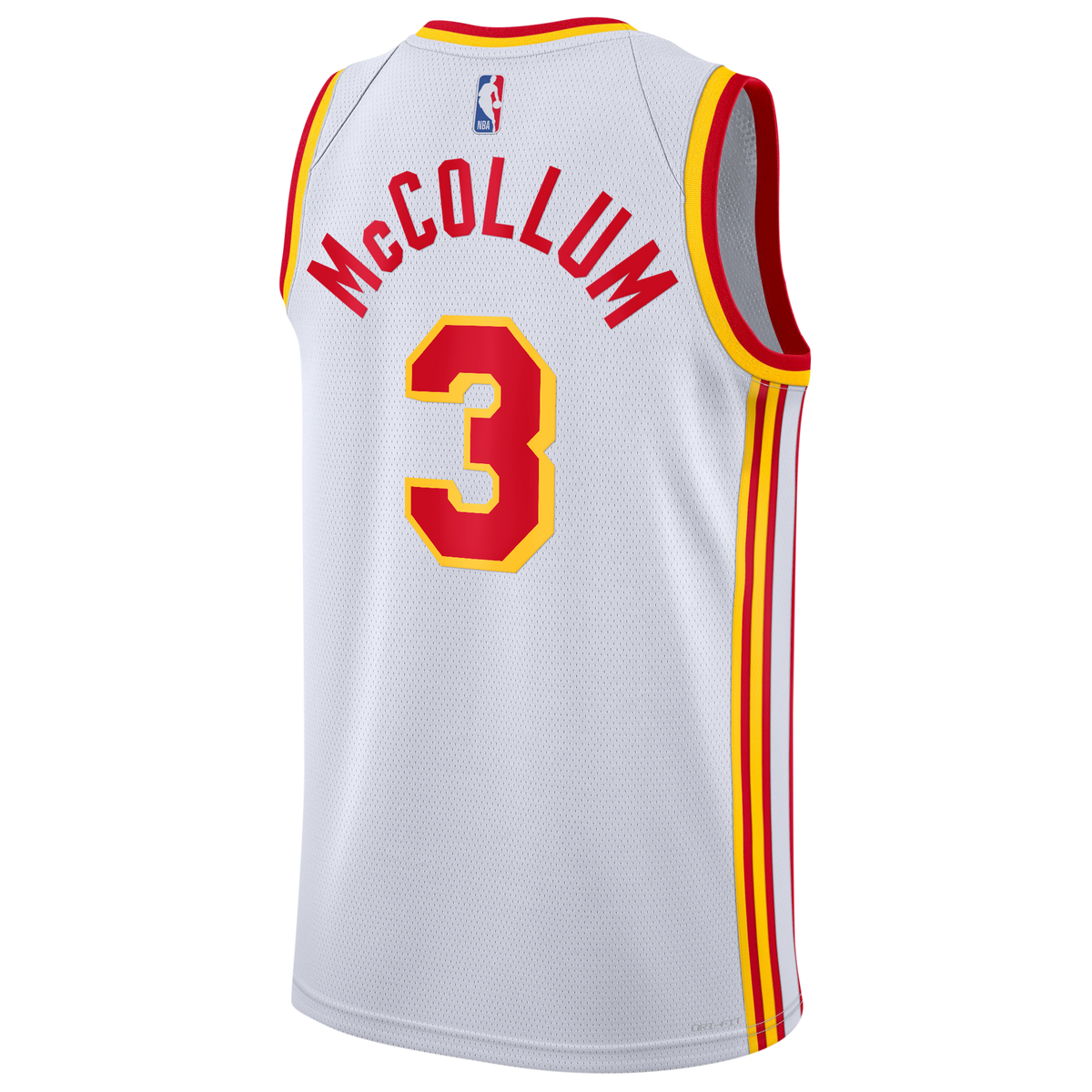 CJ McCollum Atlanta Hawks Association Edition Swingman Jersey - White - Youth product image 4, provided for visual reference