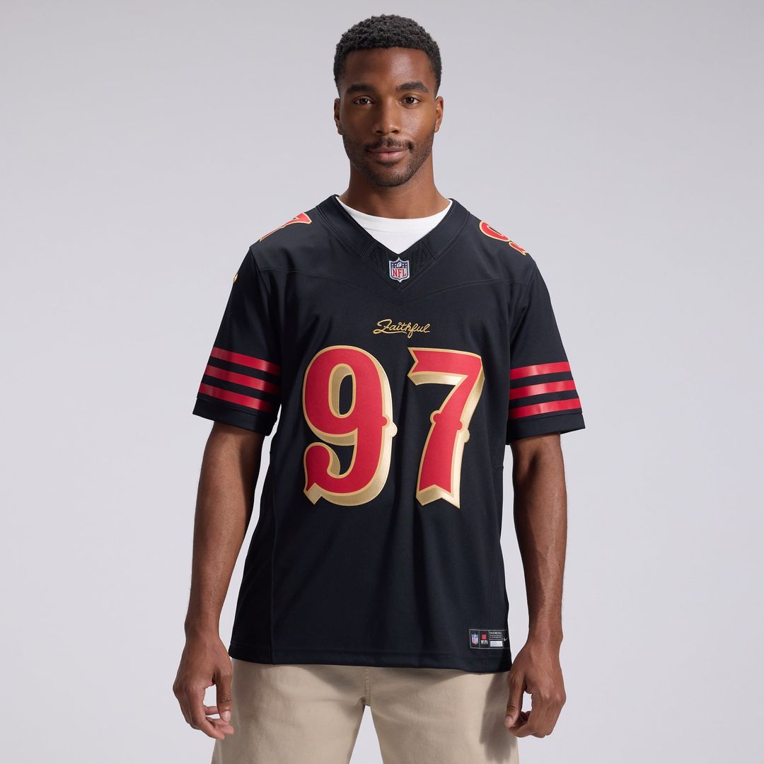 San Francisco 49ers Nick Bosa Black Rivalries Collection Stitched Limited Jersey product image 2, provided for visual