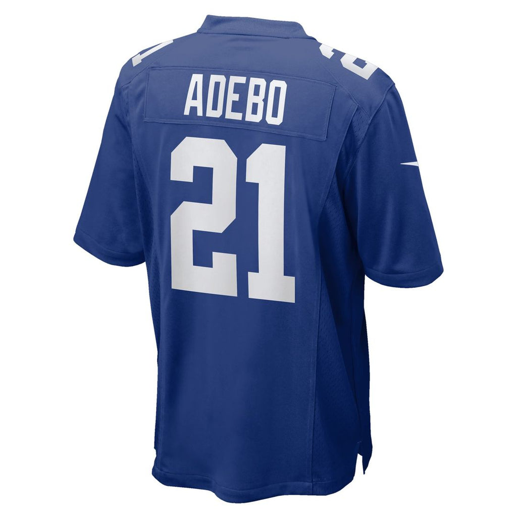 New York Giants Paulson Adebo Royal Team Game Jersey product image 3, provided for visual reference and product detail review