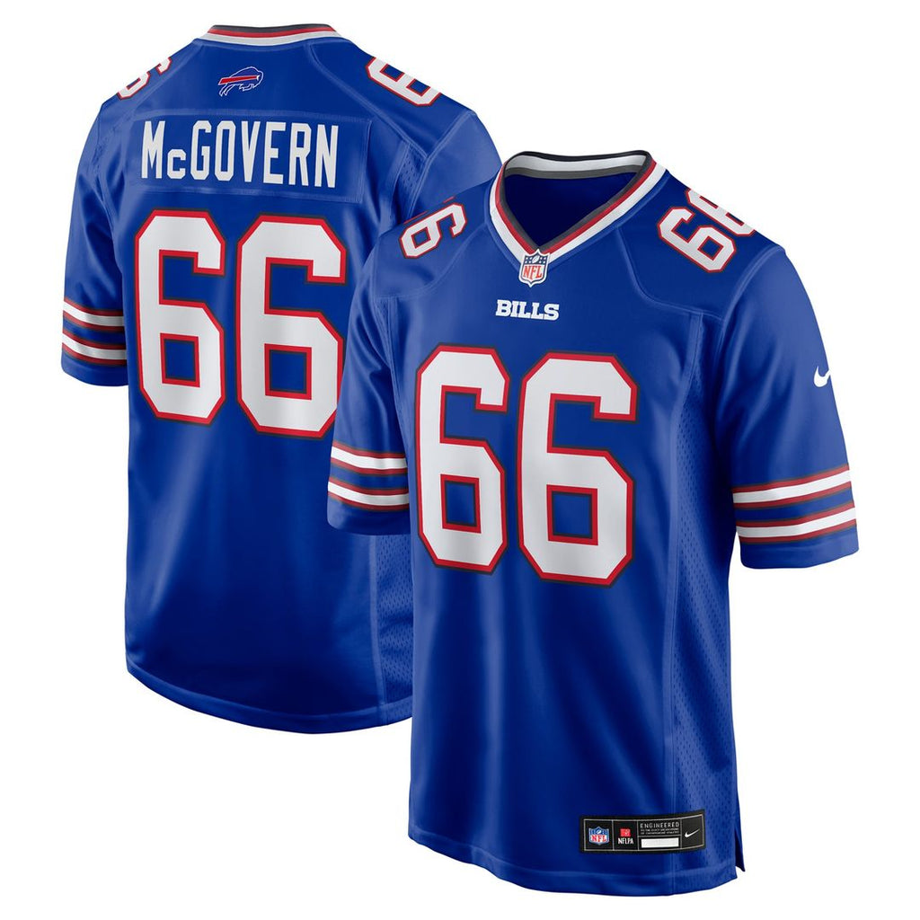Buffalo Bills Connor McGovern Royal Game Player Jersey product image 1, provided for visual reference and product detail