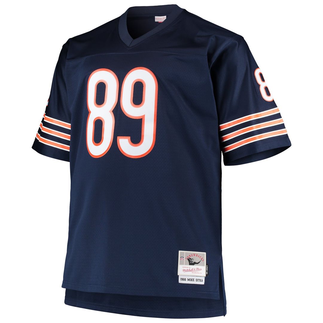 Chicago Bears Mike Ditka Navy Big & Tall 1966 Retired Player Replica Jersey product image 2, provided for visual reference