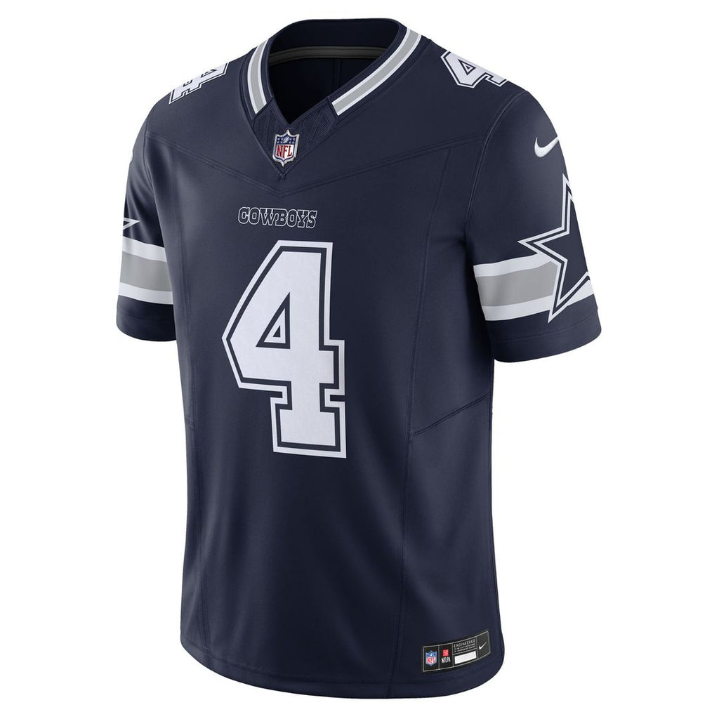 Dallas Cowboys Dak Prescott Navy Vapor F.U.S.E. Limited Jersey product image 2, provided for visual reference and product